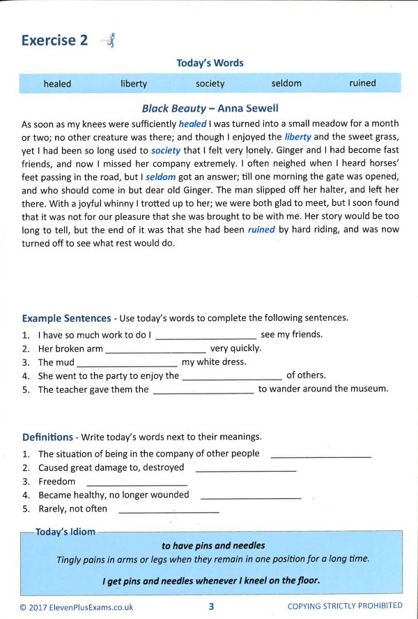 11 + Verbal Reasoning - Vocabulary In Context - Level 2 Supply